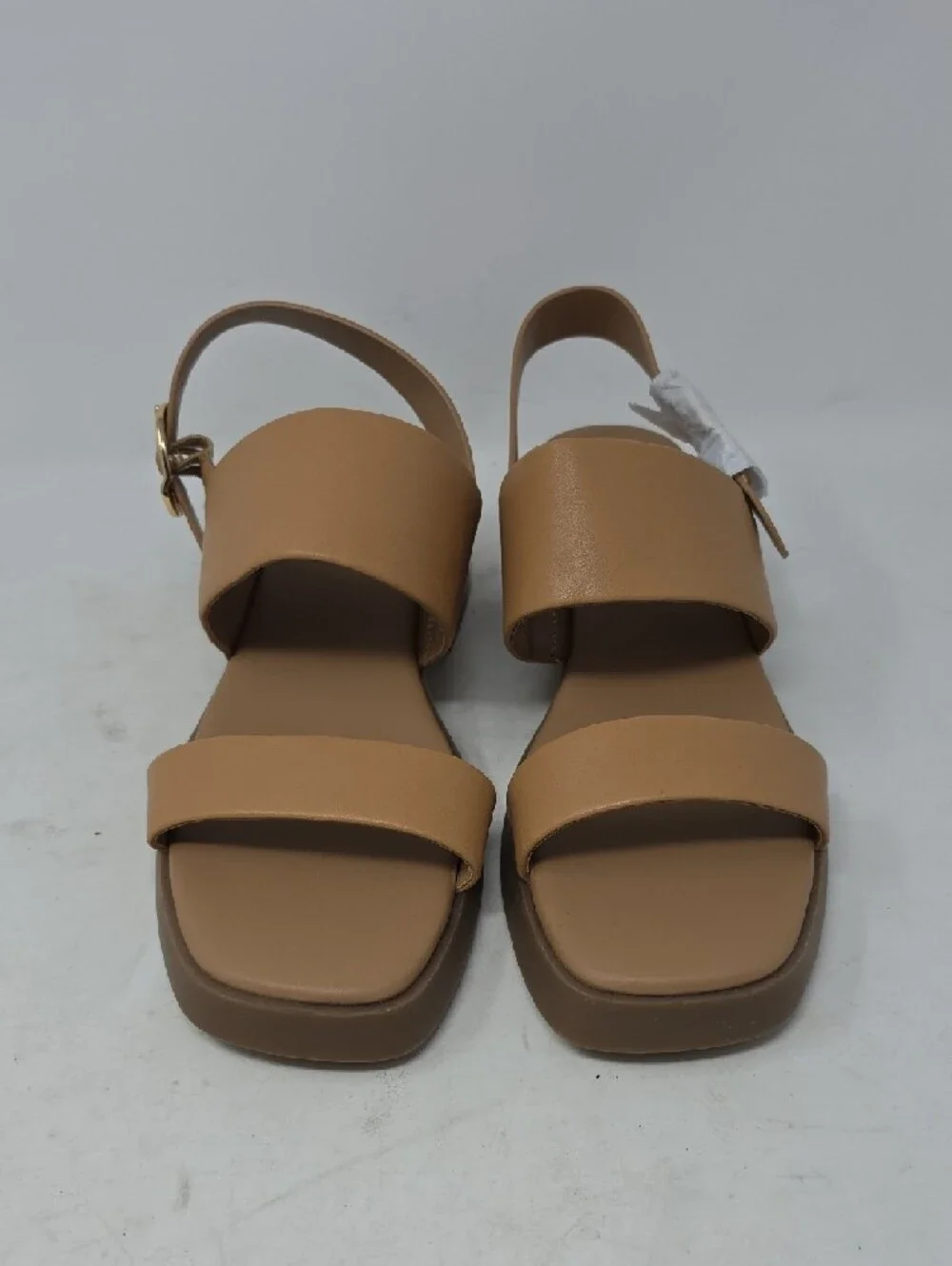 AEROSOLES Dantay Tan Slingback Block Heel Strappy Sandals Size 10.